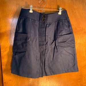 High waisted front button skirt